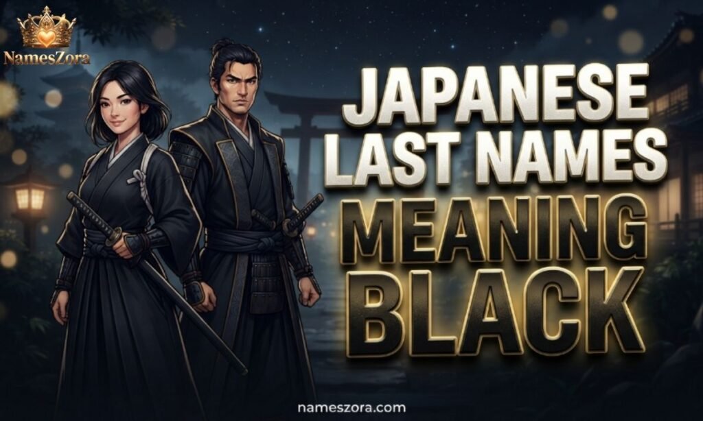 Japanese Last Names Meaning Black