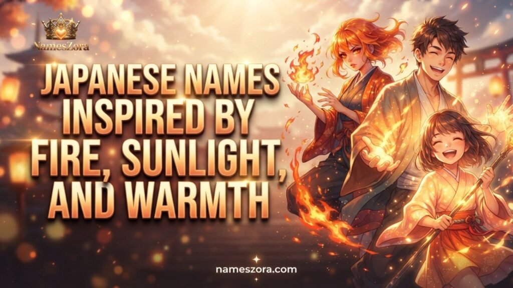Japanese Names Inspired by Fire, Sunlight, and Warmth