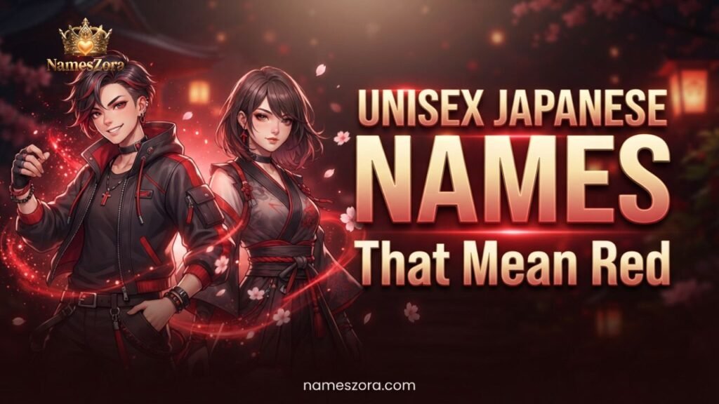 Unisex Japanese Names That Mean Red