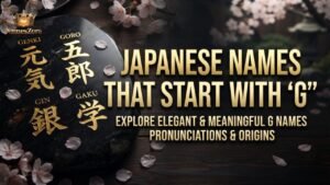 Japanese Names That Start With "G"