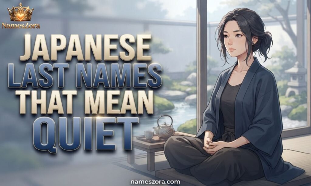 Japanese Last Names That Mean Quiet