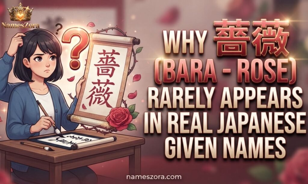 Why 薔薇 Rarely Appears in Real Japanese Given Names