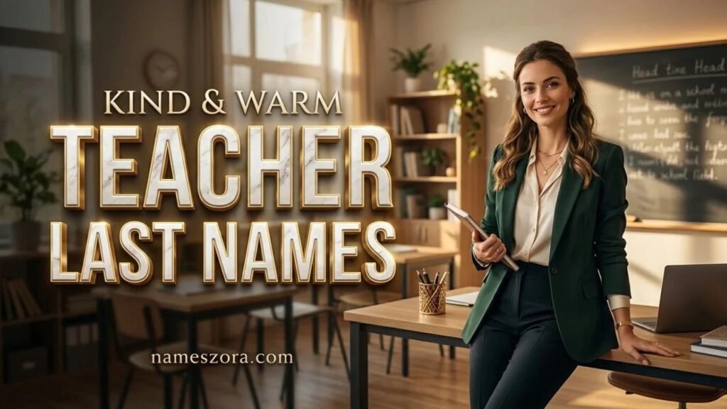 Kind and Warm Teacher Last Names